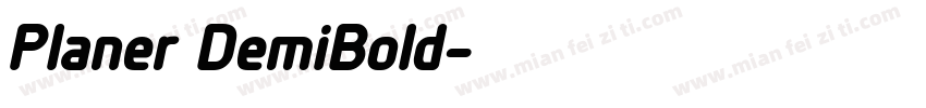 Planer DemiBold字体转换